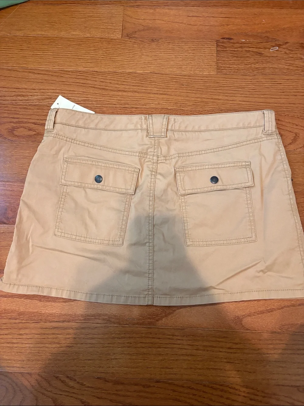 Abercrombie & Fitch Beige Button-Front Mini Skirt